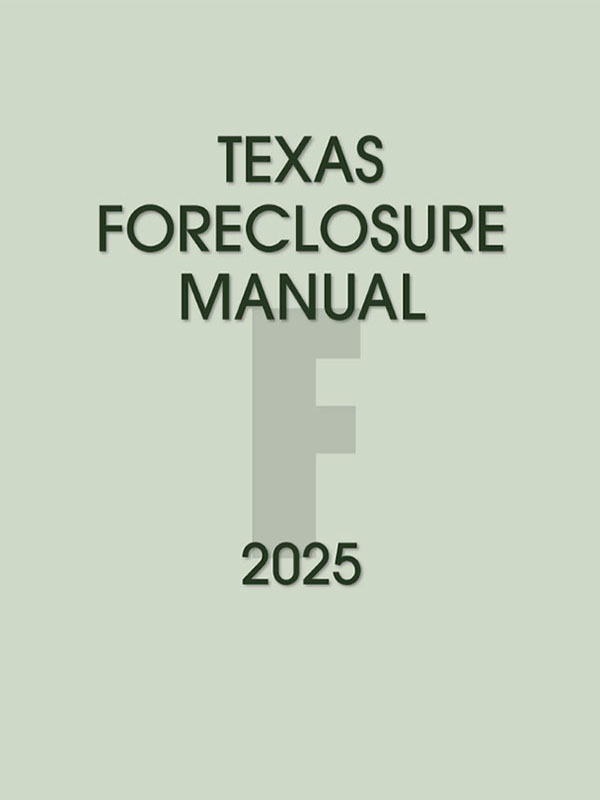 Texas Foreclosure Manual book cover