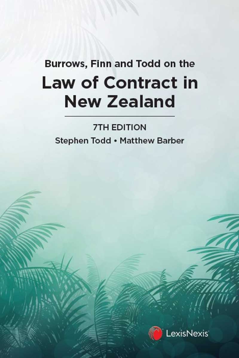 Burrows, Finn and Todd on the Law of Contract in New Zealand, 7th edition book cover