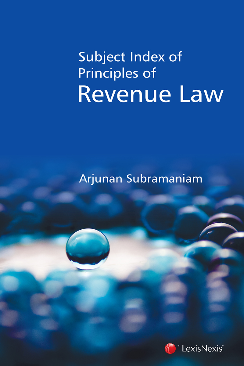 Subject Index of Principles of Revenue Law 