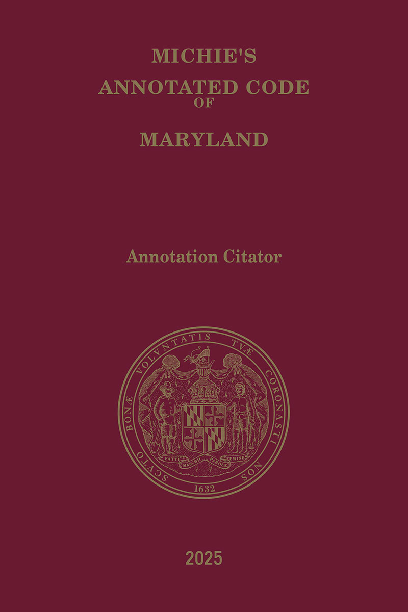 Maryland Code Citator book cover