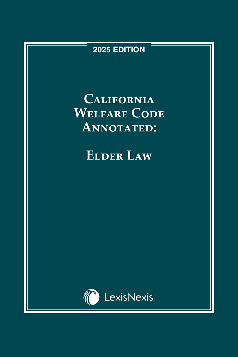 California Welfare Code Annotated: Elder Law book cover