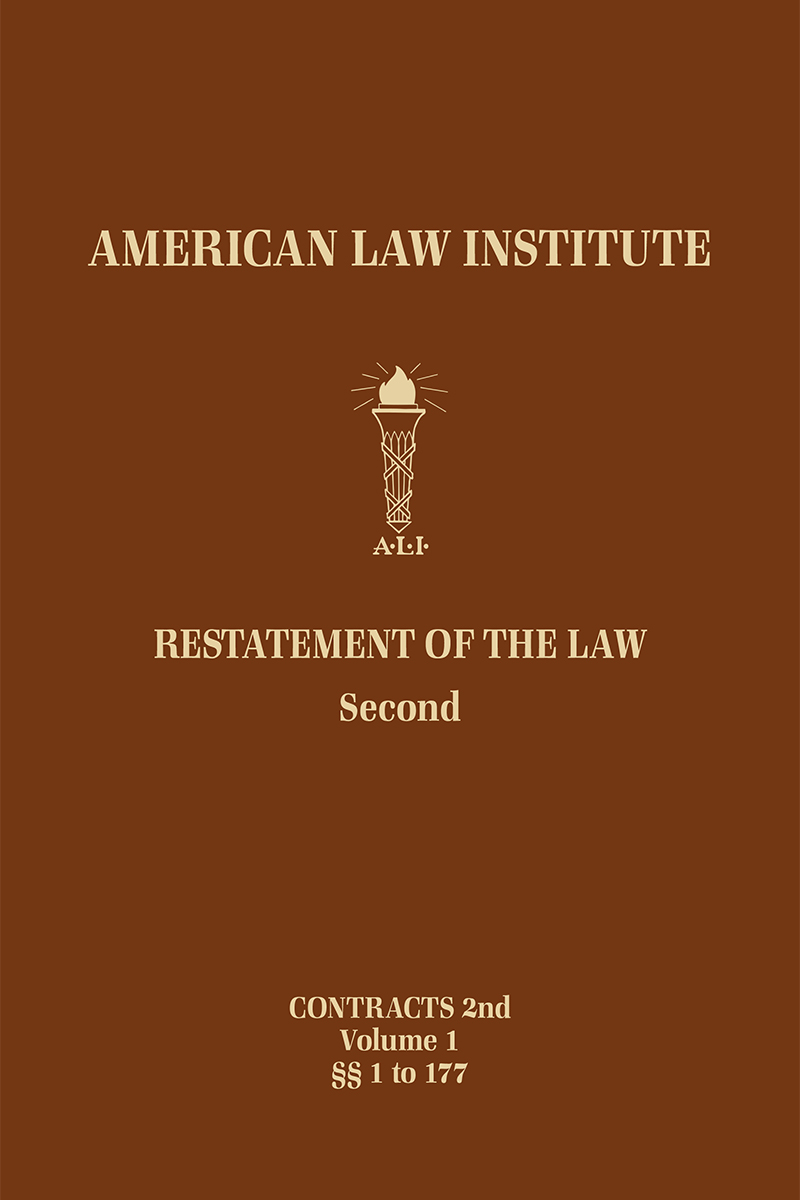 Restatement of the Law Second, Contracts book cover