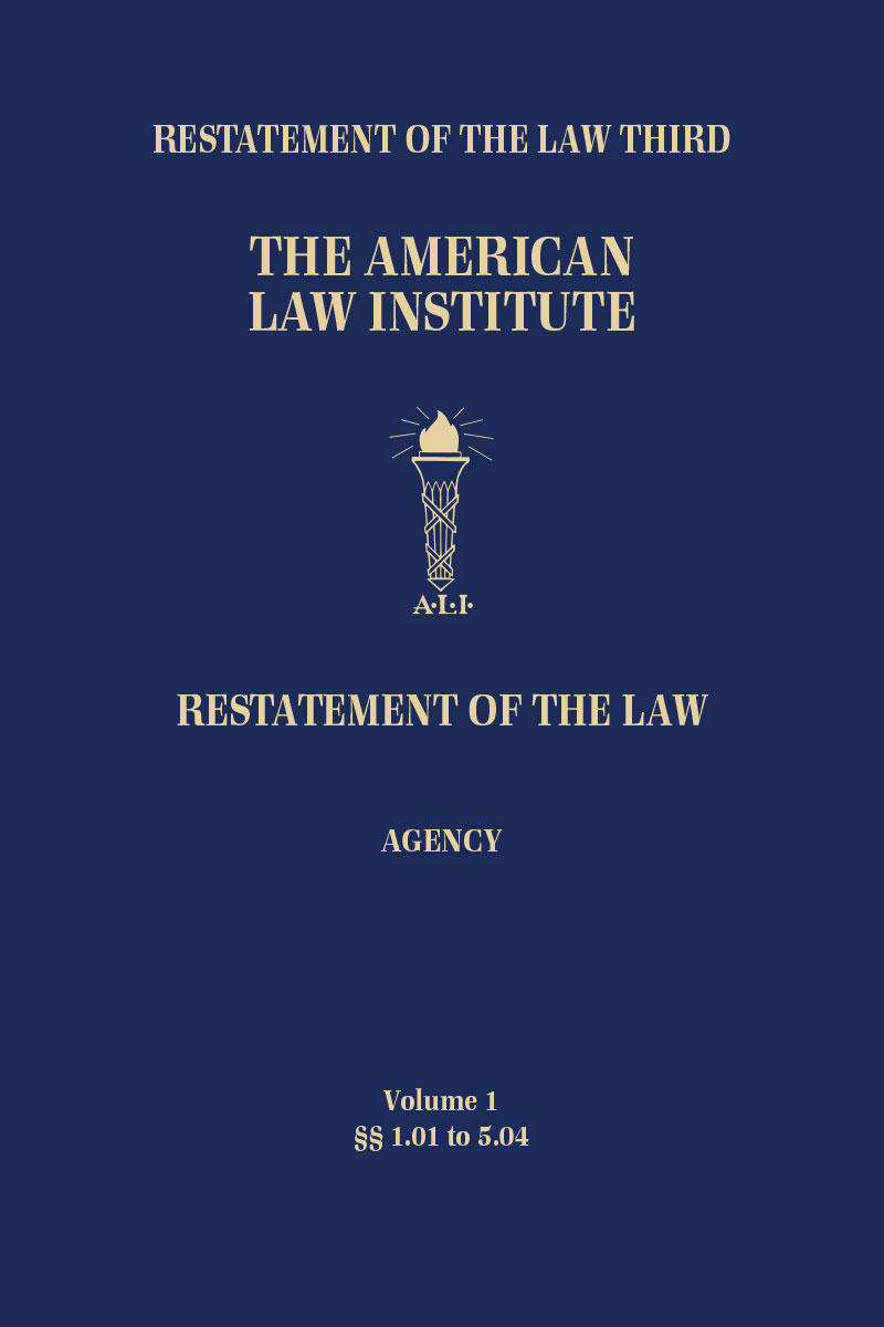 Restatement of the Law Third, Agency book cover