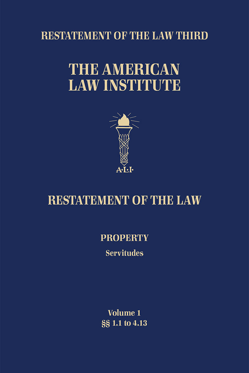 Restatement of the Law Third, Property (Servitudes) book cover