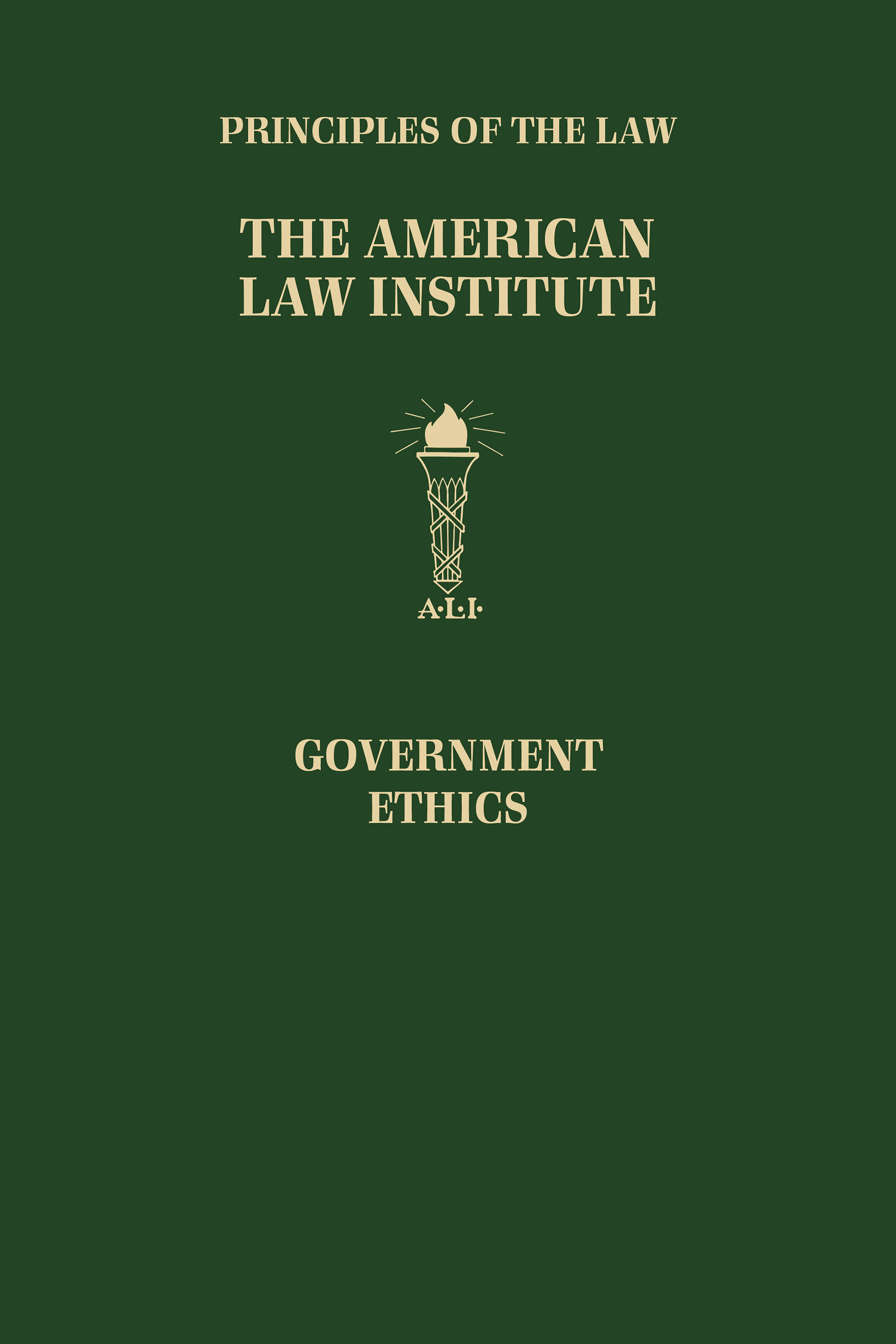 Principles of the Law, Government Ethics book cover