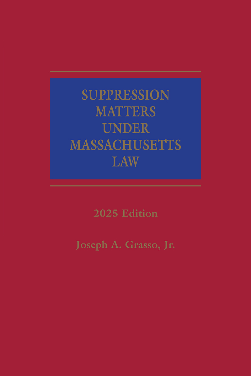Suppression Matters Under Massachusetts Law book cover