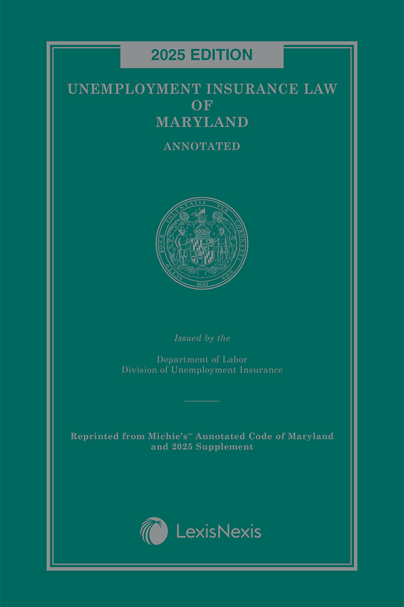 Unemployment Insurance Law of Maryland Annotated book cover