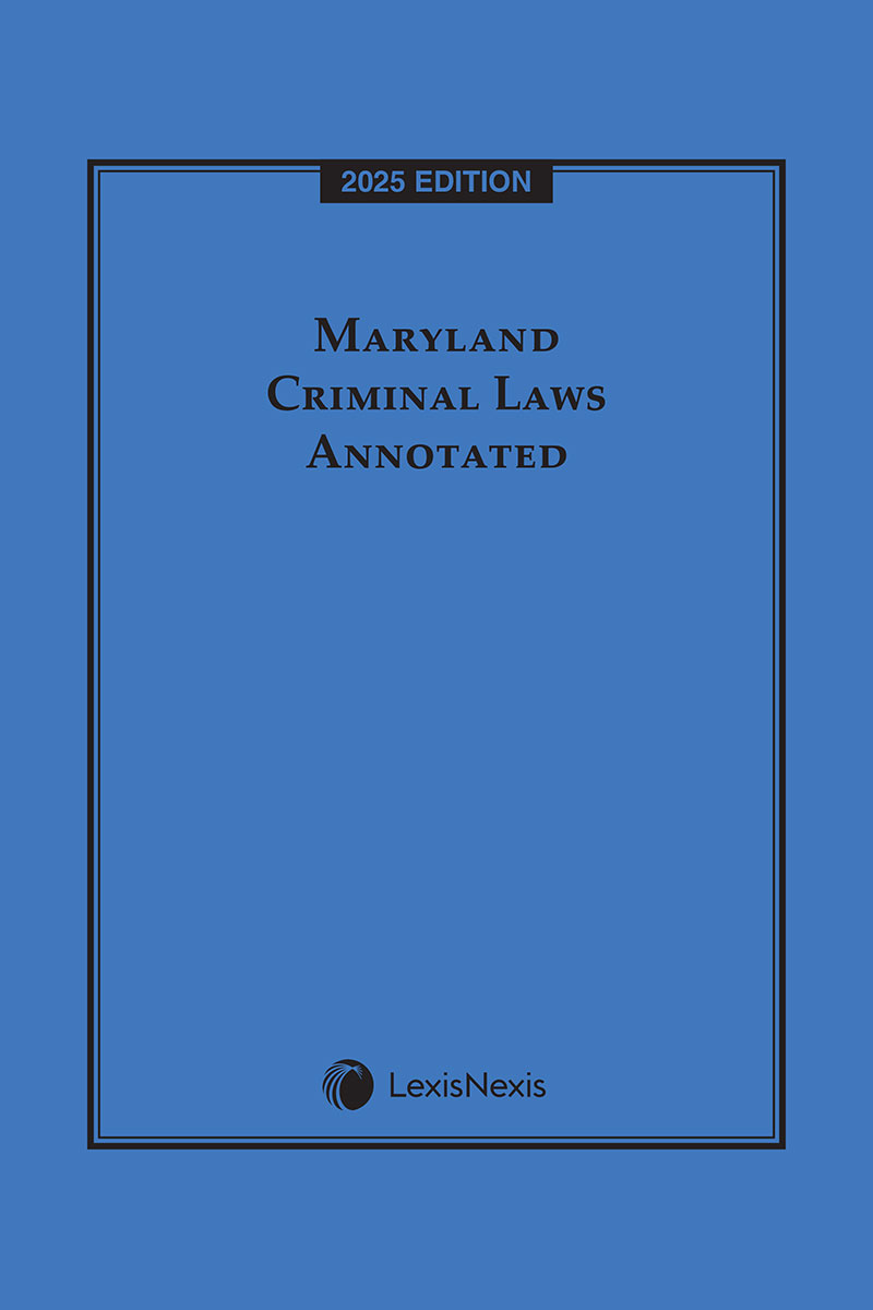 Maryland Criminal Laws Annotated book cover