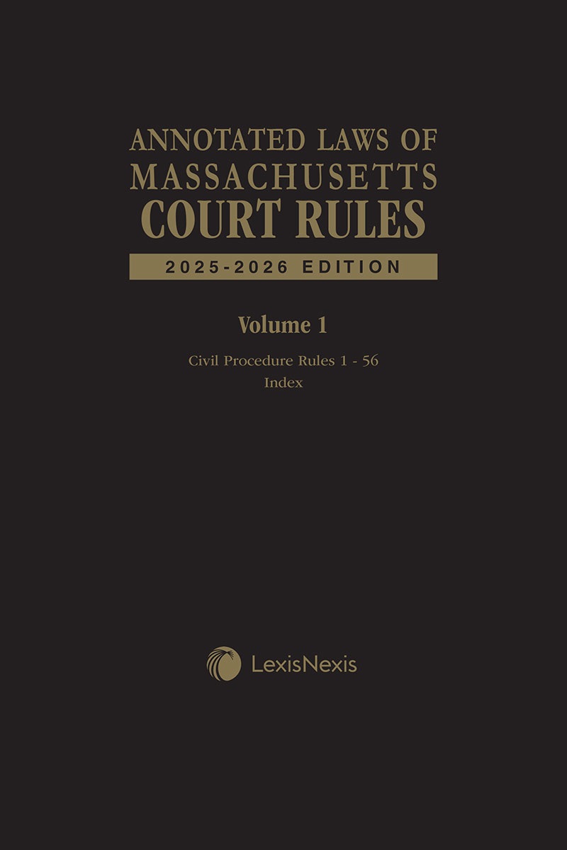 Annotated Laws of Massachusetts Court Rules book cover