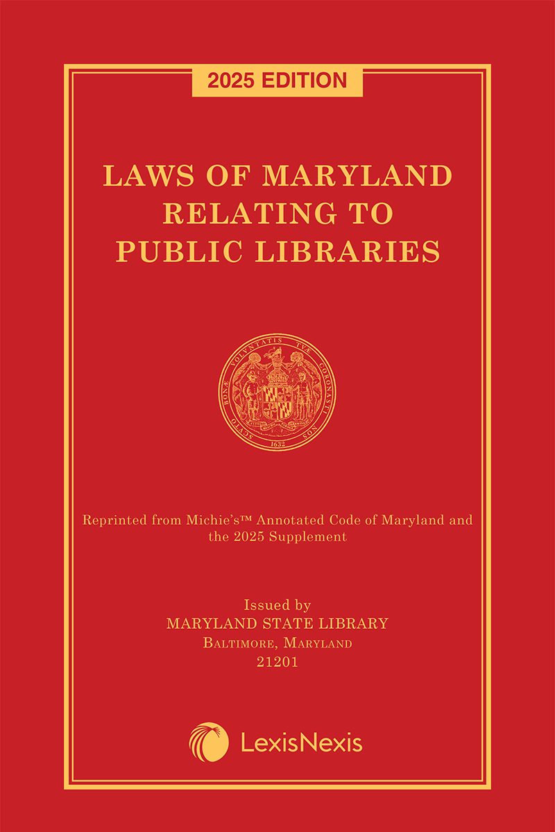 Laws of Maryland Relating to Public Libraries book cover