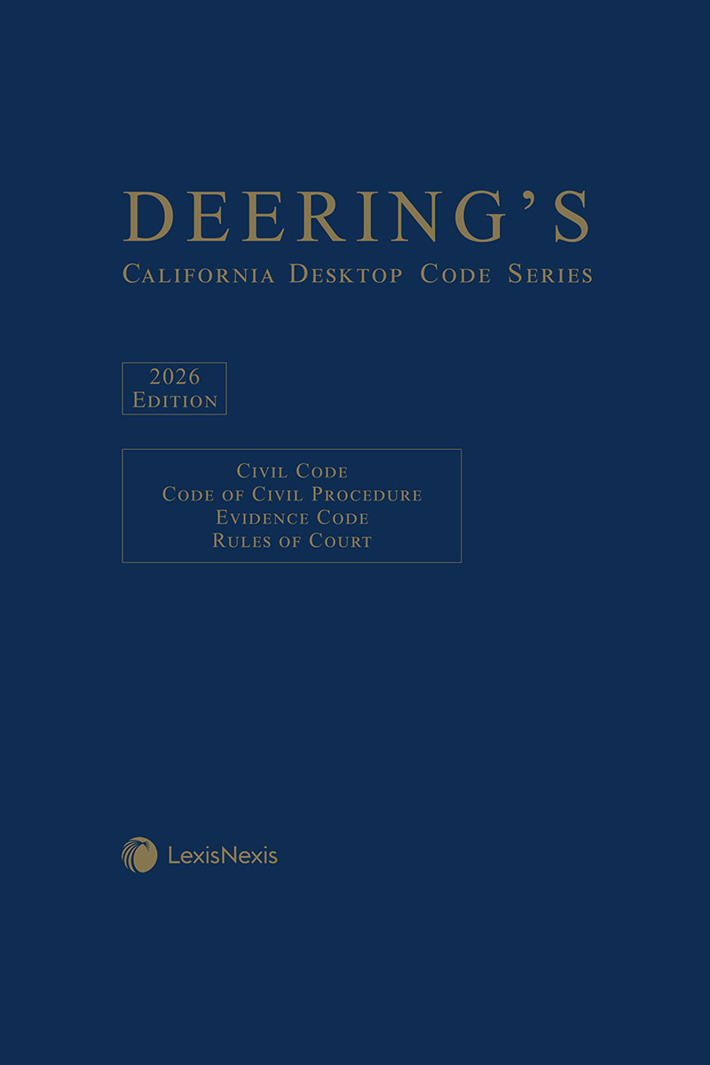 Deering's California Desktop Code Series, Civil Practice Code Softbound book cover