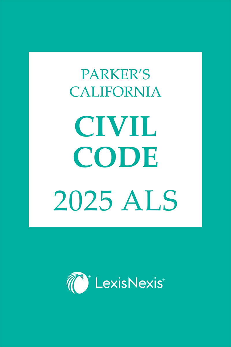 Parker's California Civil Code ALS book cover
