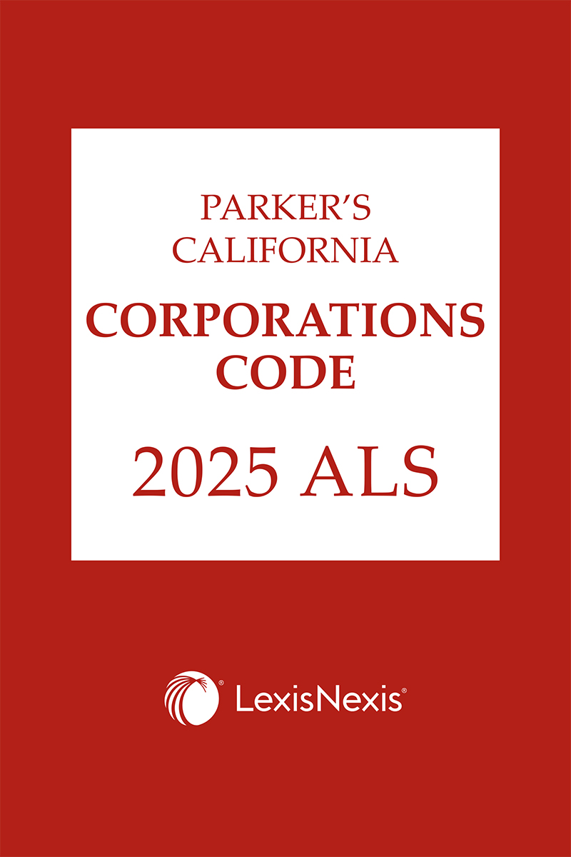 Parker's California Corporations Code ALS book cover