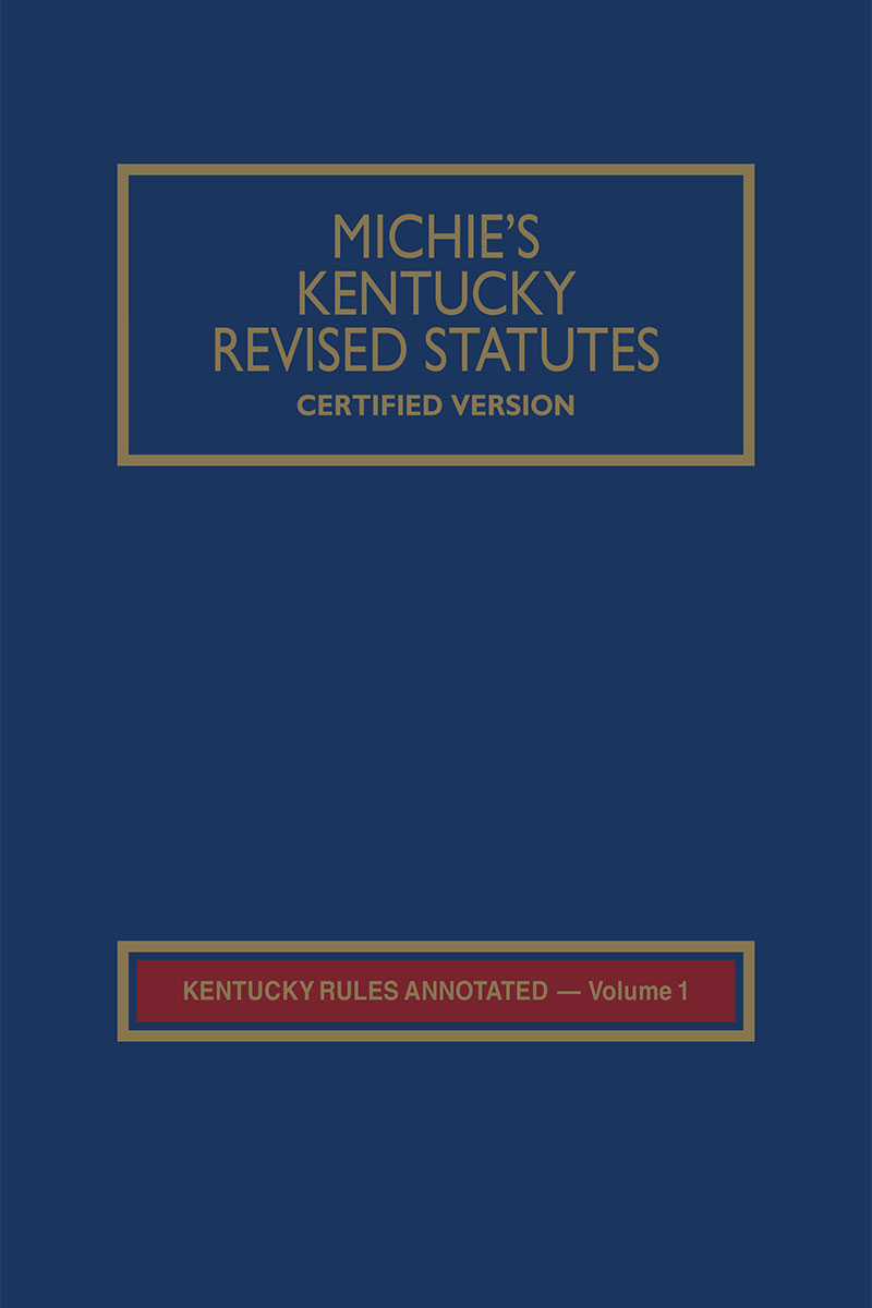 Michie's Kentucky Rules Annotated book cover