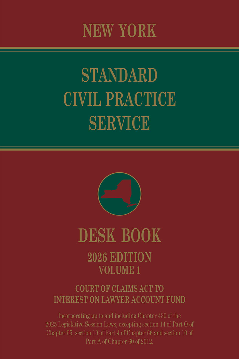 New York Standard Civil Practice Service Deskbook book cover
