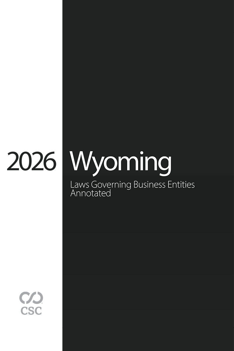 CSC Wyoming Laws Governing Business Entities Annotated book cover