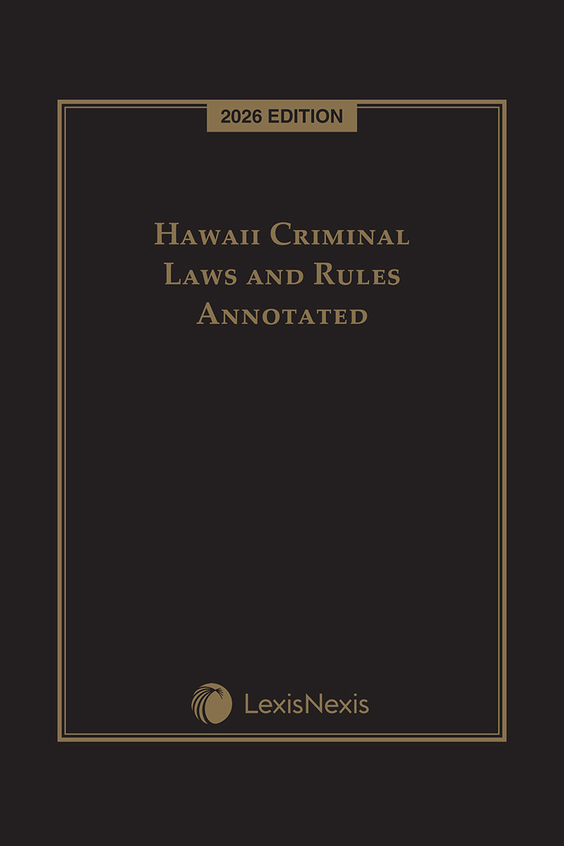 Hawaii Criminal Laws and Rules Annotated book cover