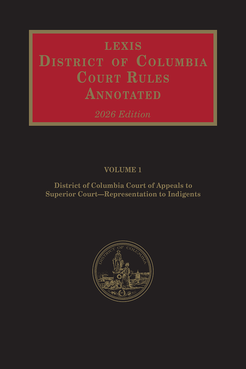 District of Columbia Court Rules Annotated book cover