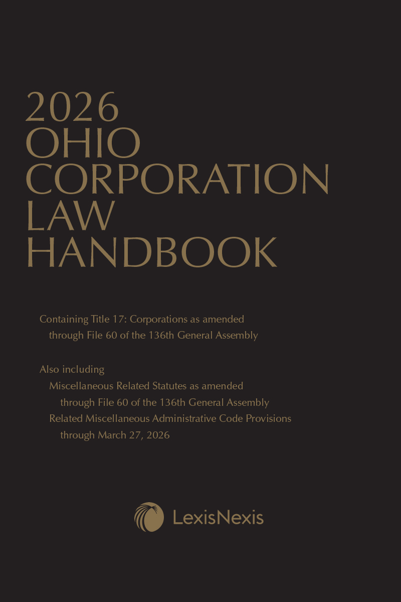 Ohio Corporation Law Handbook book cover