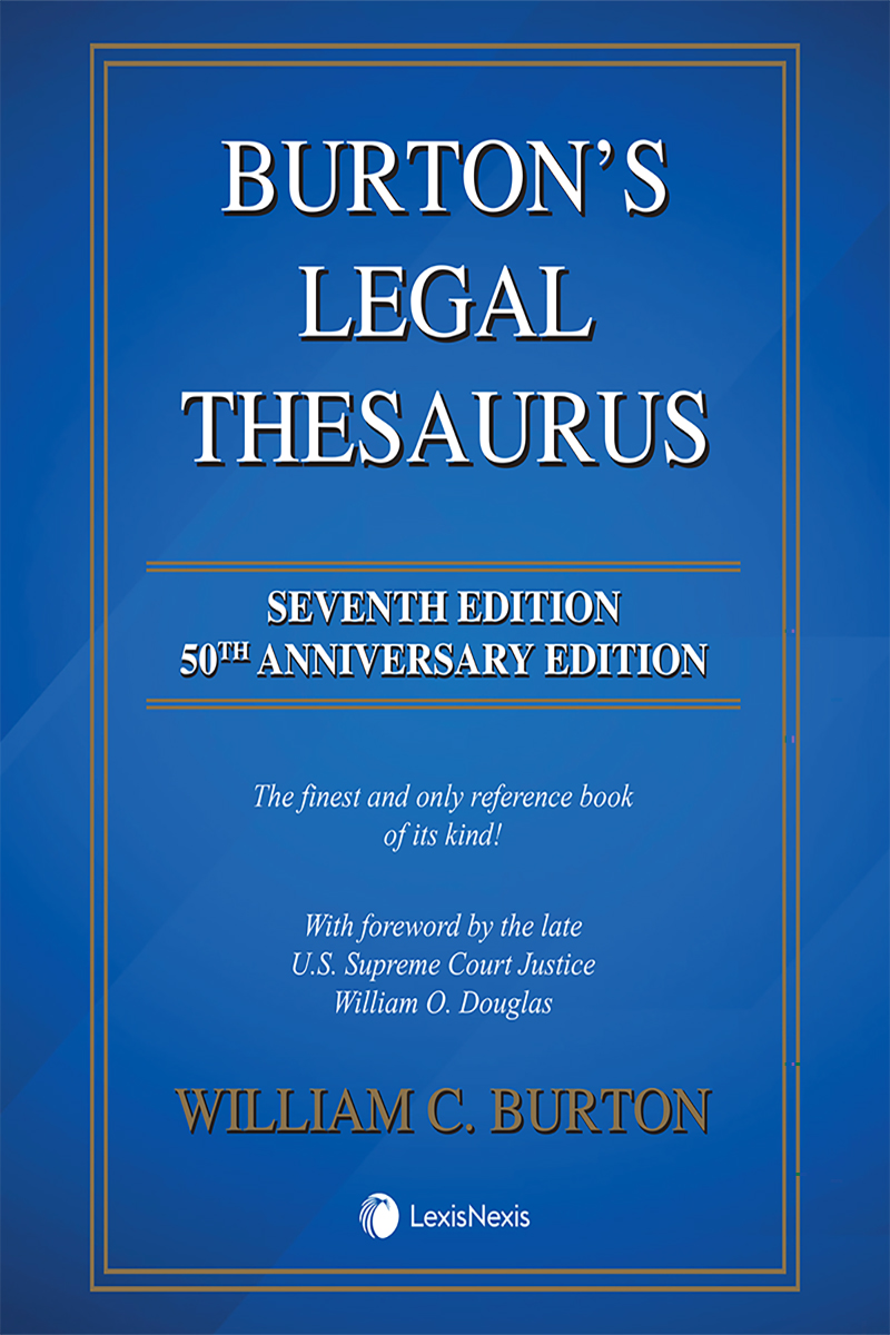 Burton's Legal Thesaurus book cover