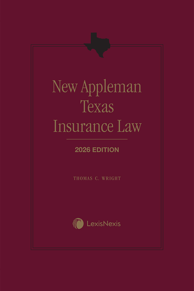 New Appleman Texas Insurance Law book cover