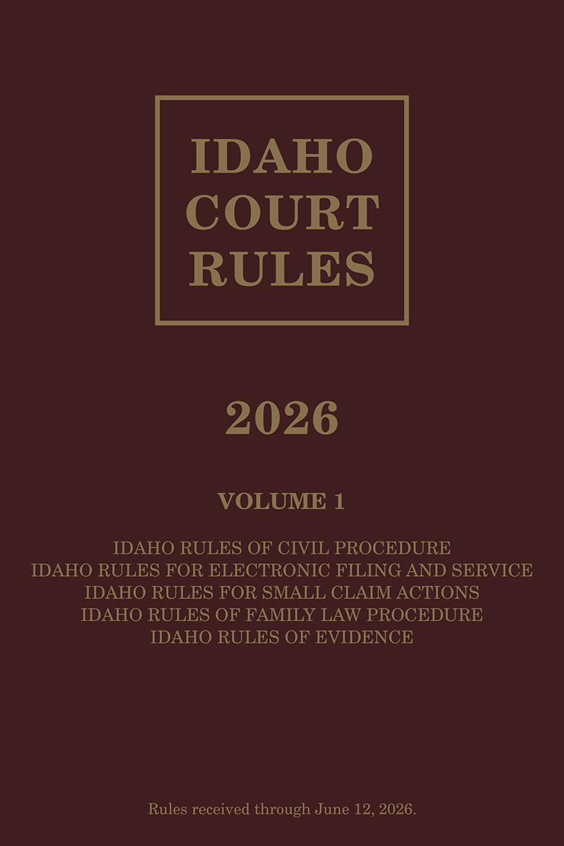 Idaho Court Rules book cover