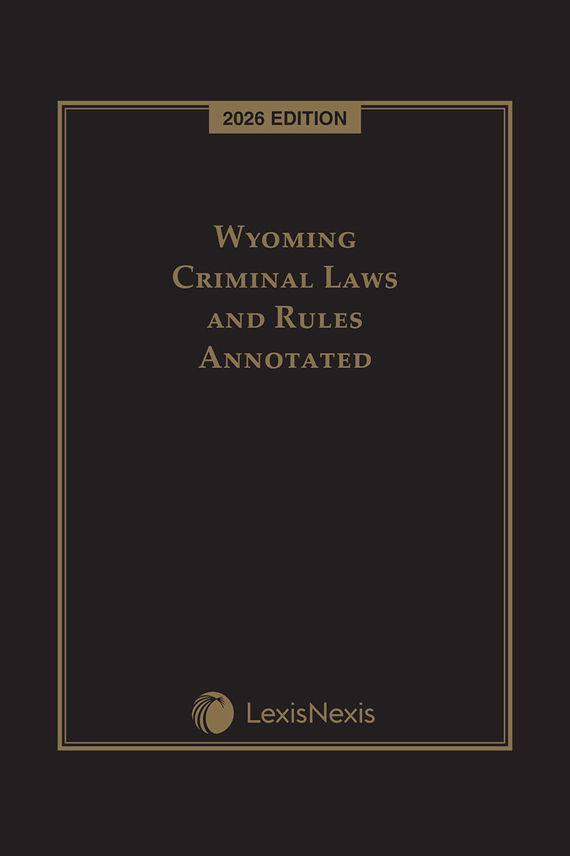 Wyoming Criminal Laws and Rules Annotated book cover