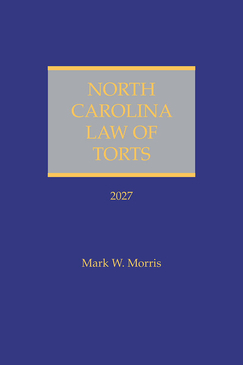North Carolina Law of Torts book cover