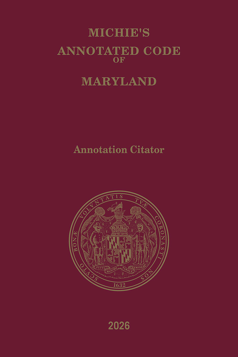 Maryland Code Citator book cover