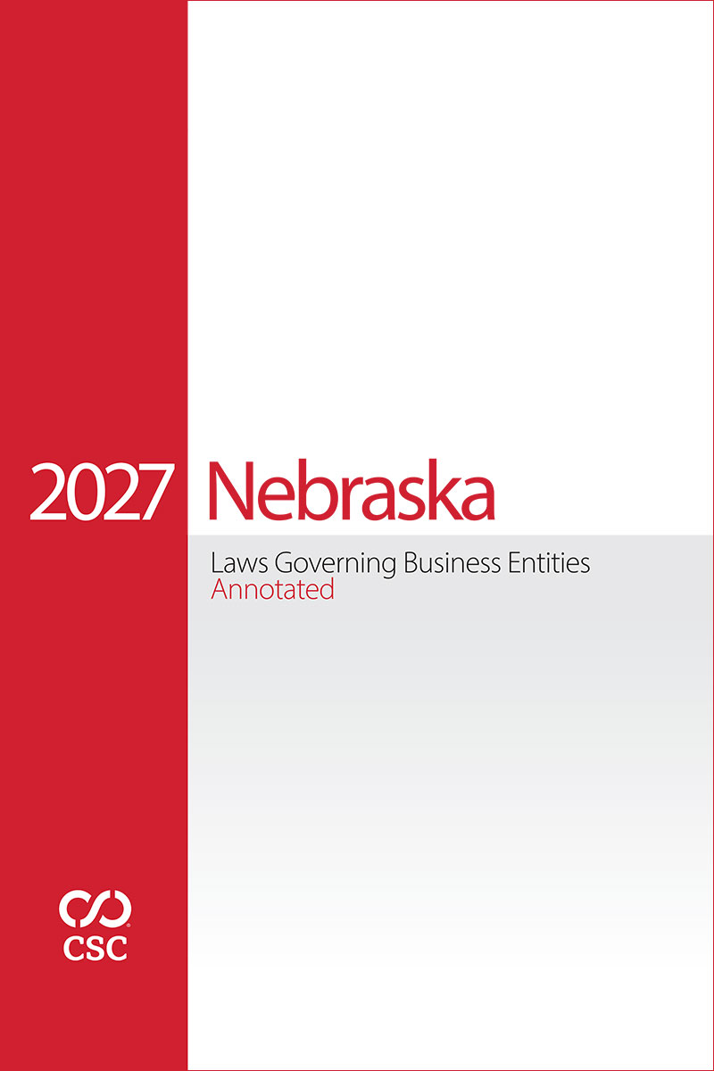 CSC Nebraska Laws Governing Business Entities Annotated book cover