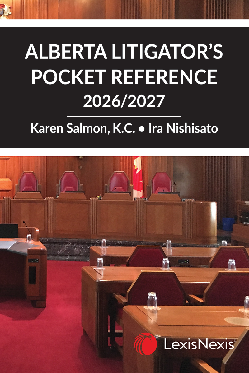Alberta Litigator's Pocket Reference, 2026/2027 Edition