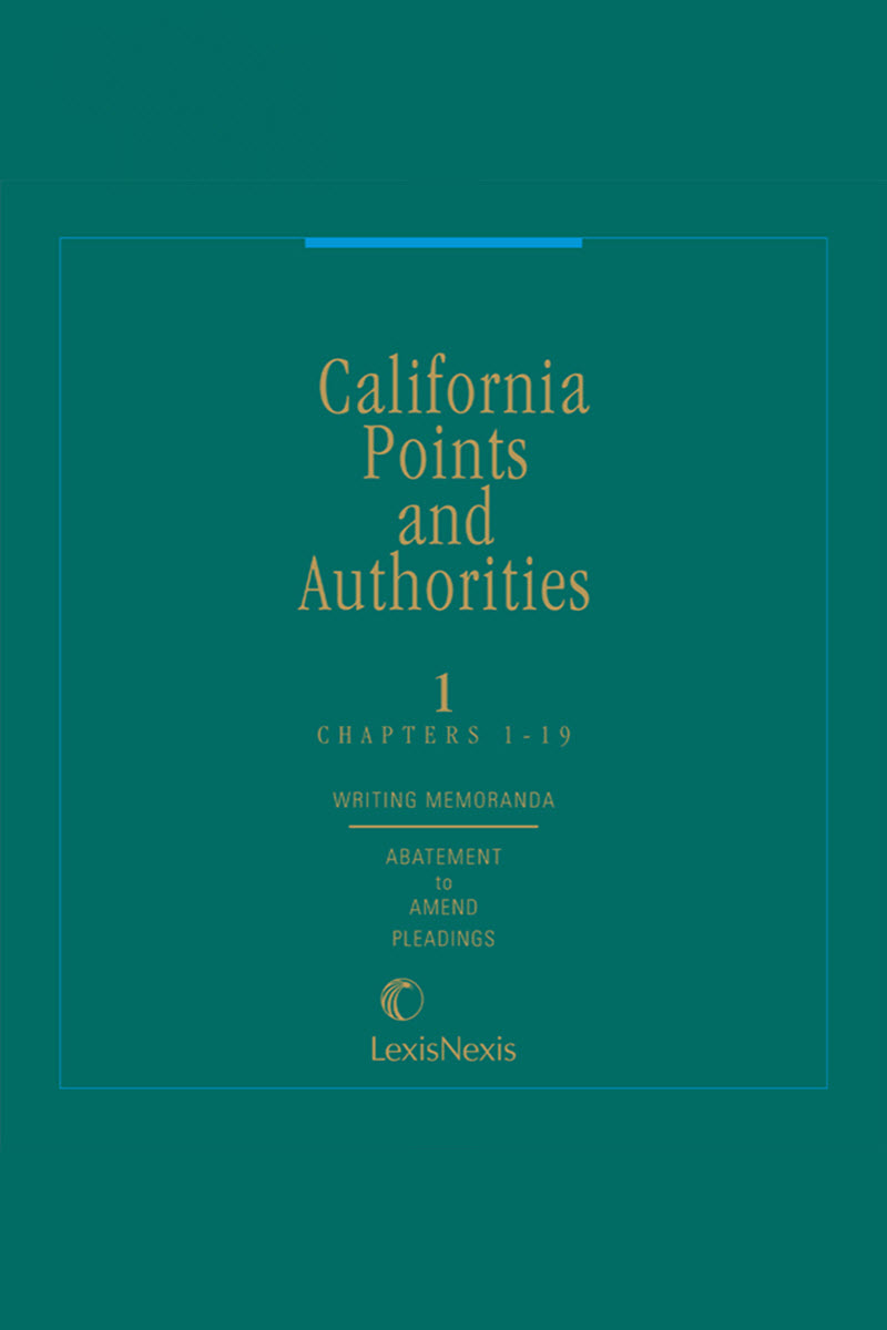 California Points and Authorities