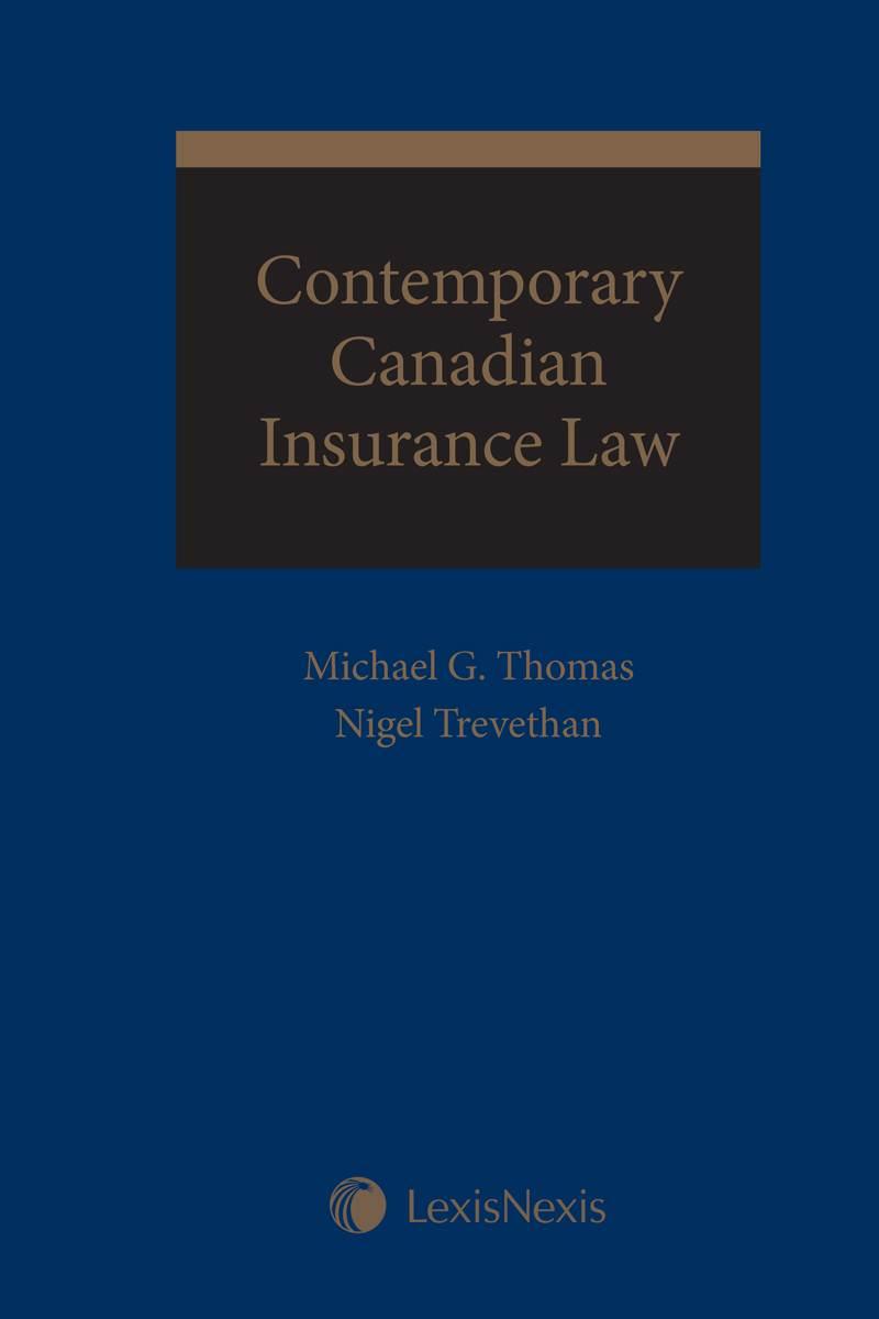 Contemporary Canadian Insurance Law