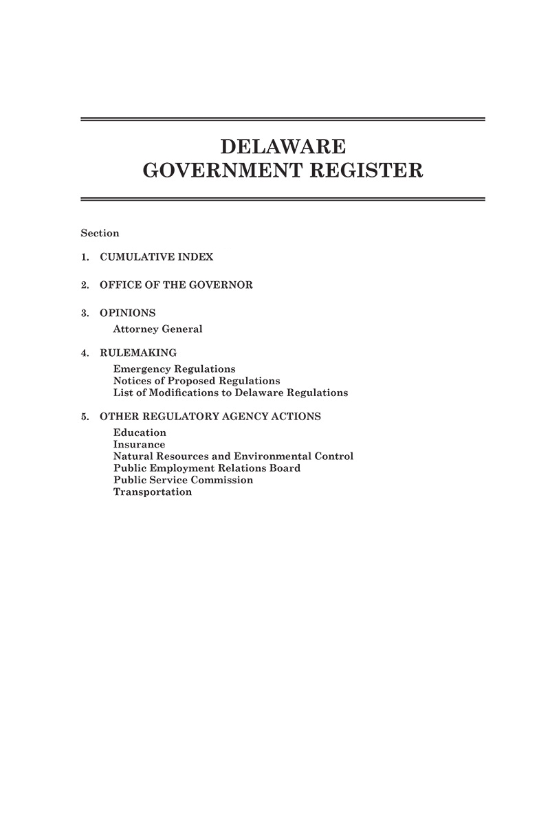 Delaware Government Register