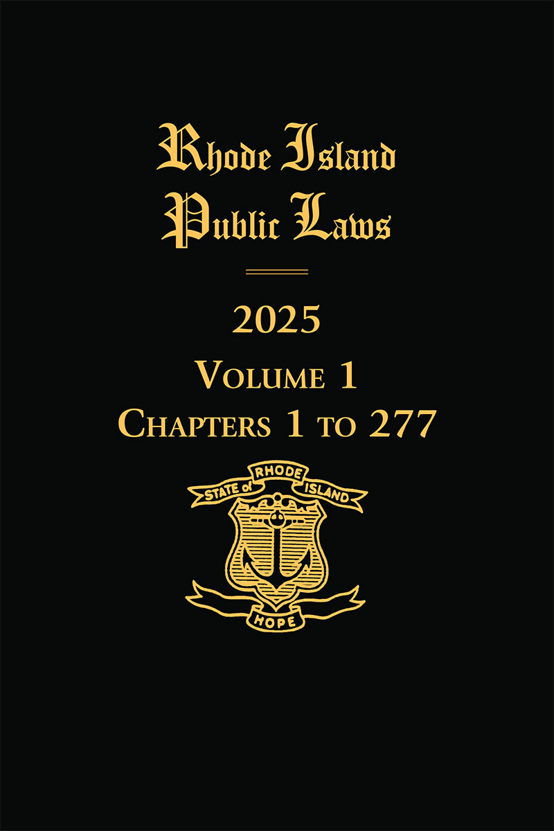 Rhode Island Public Laws book cover
