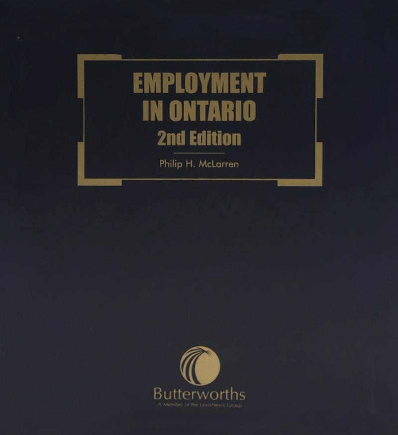 Employment in Ontario, 2nd Edition