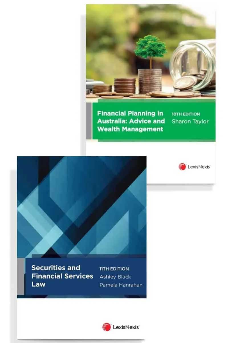 Book cover of Financial Planning in Australia 10e and Securities and Financial Services Law 11e bundle.