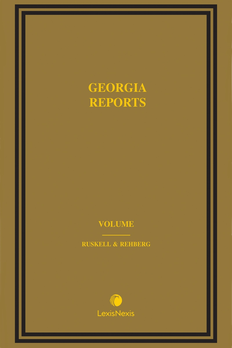Georgia Official Reports, Bound Volumes