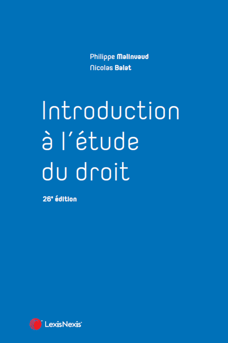 Introduction à l’étude du droit - 26e édition