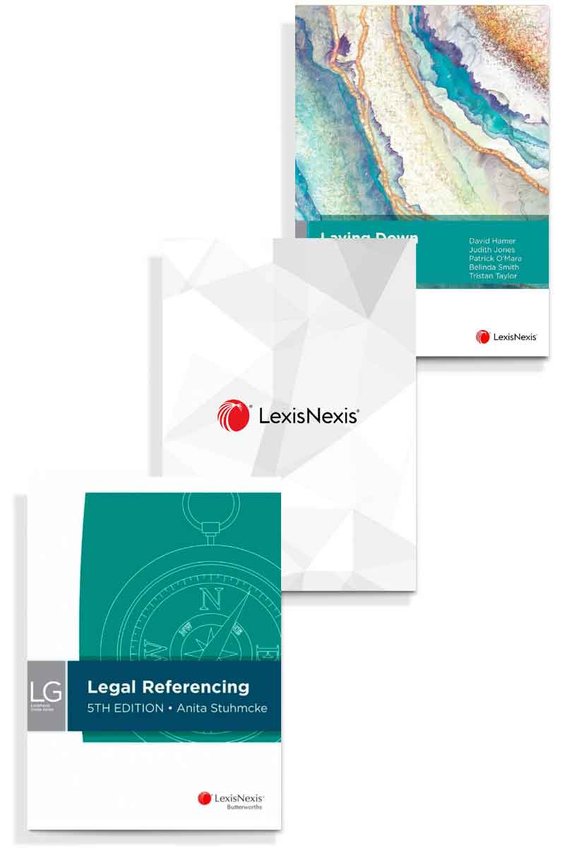 LexisNexis Laying Down the Law, Concise Australian Legal Dictionary & Legal Referencing bundle.