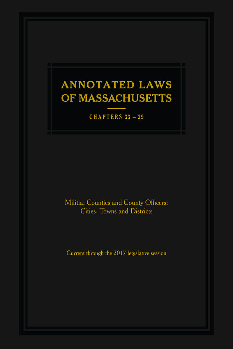 ALM Mini Set - Ch. 33-49A: Militia; Counties; Cities, Towns & Districts
