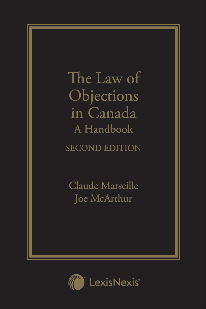 The Law of Objections in Canada: A Handbook, 2nd Edition