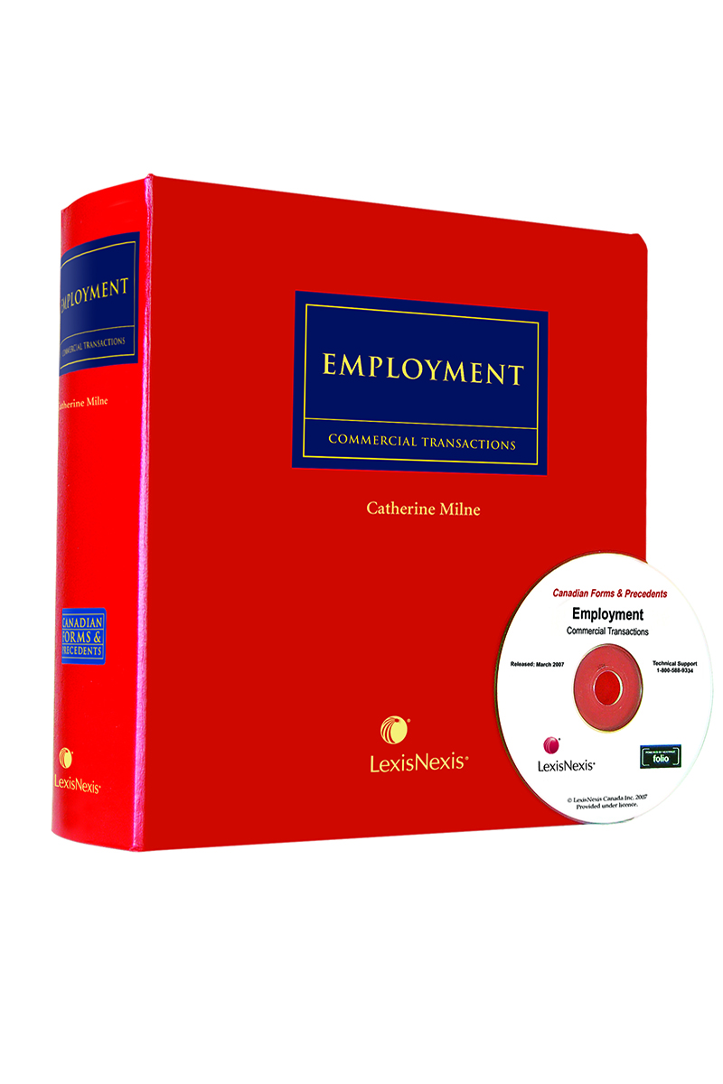 Canadian Forms & Precedents – Commercial Transactions – Employment