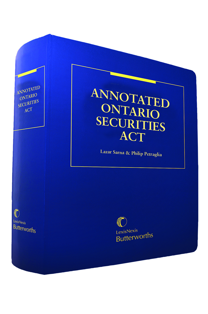 Annotated Ontario Securities Act