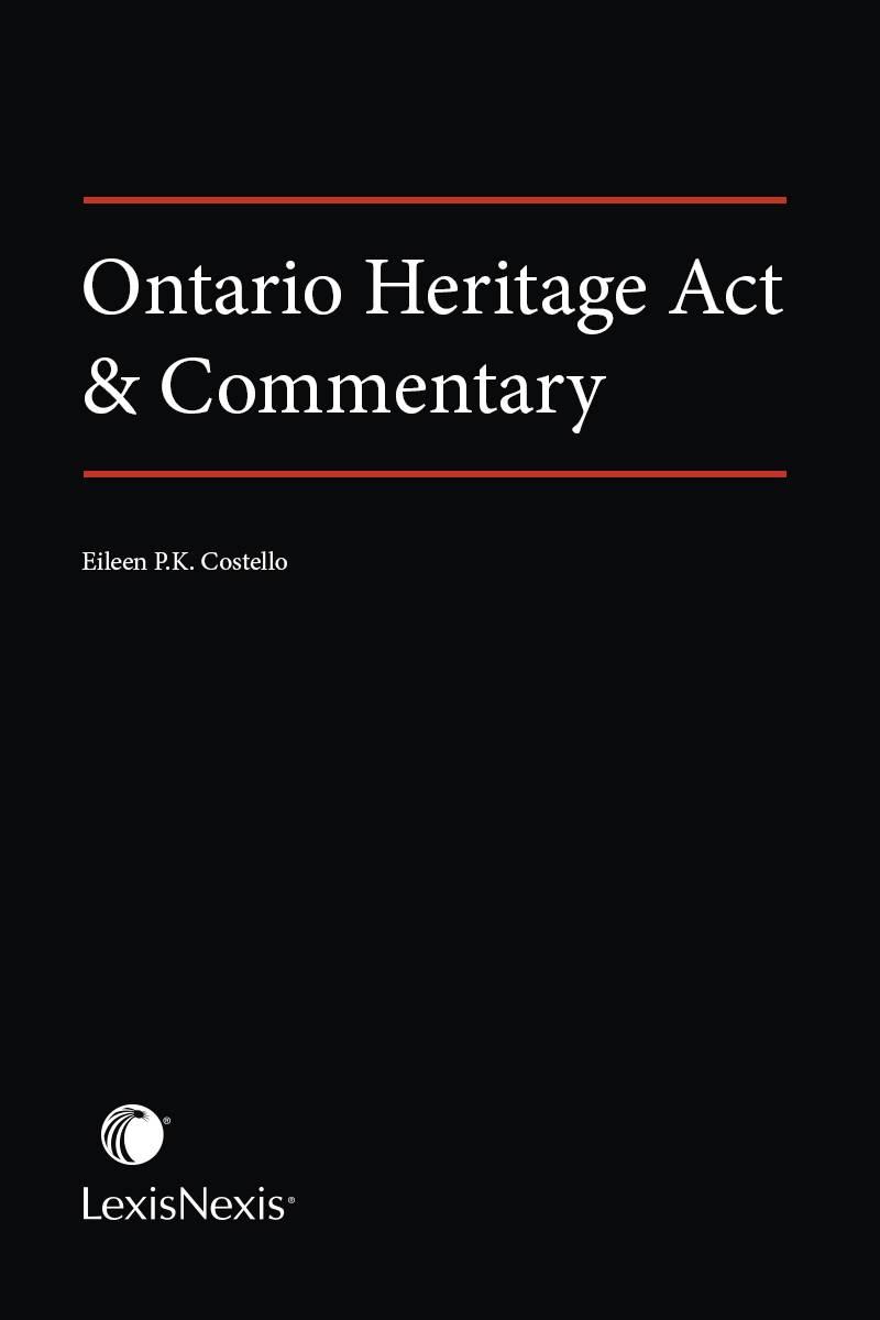 Ontario Heritage Act & Commentary