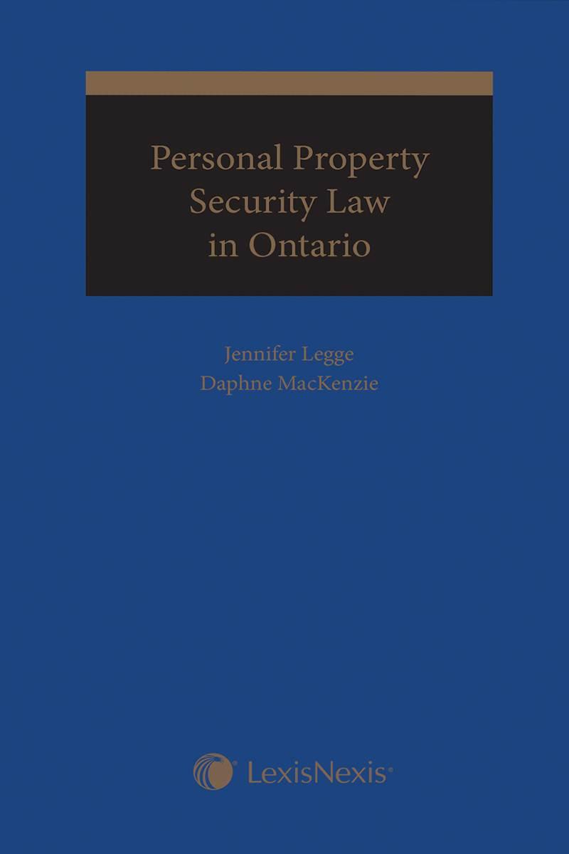 Personal Property Security Law in Ontario