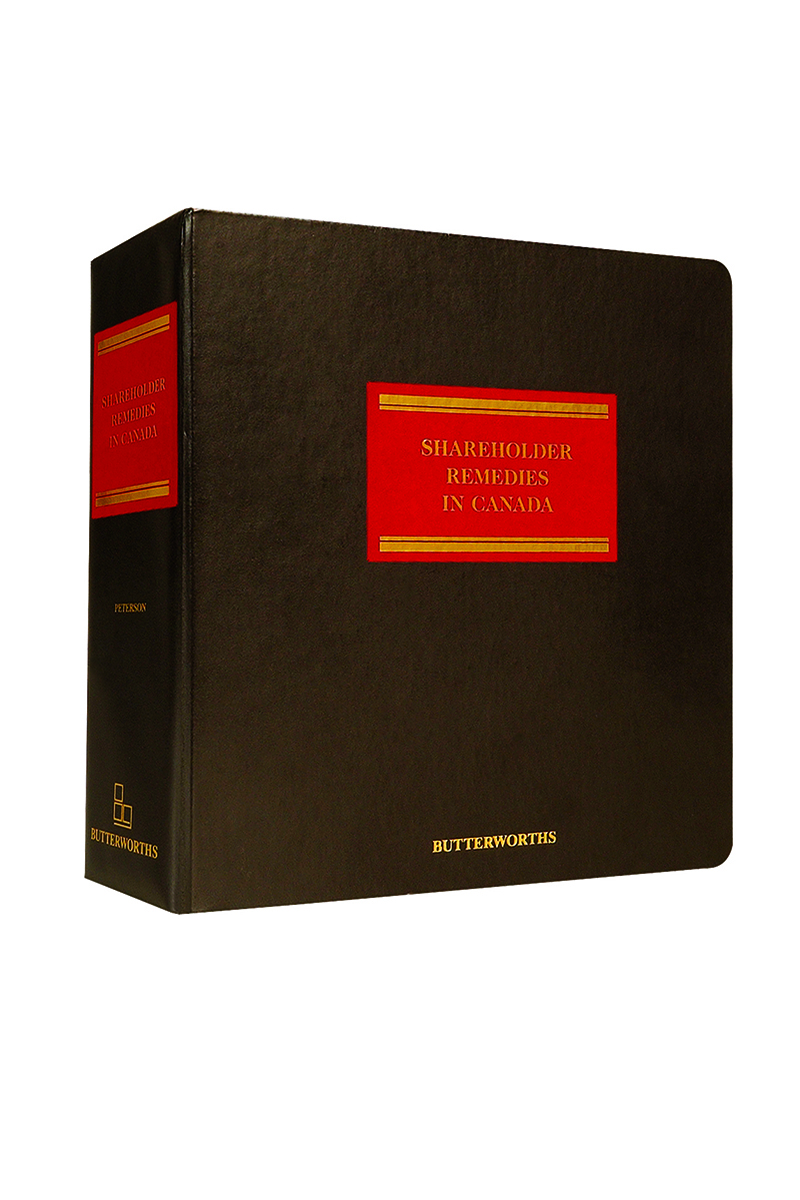 Shareholder Remedies in Canada, 2nd Edition