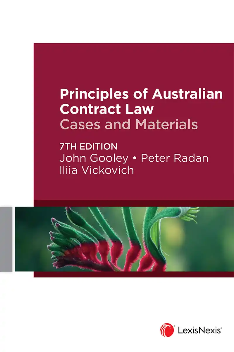 Principles of Australian Contract Law Cases and Materials 7th edition book cover