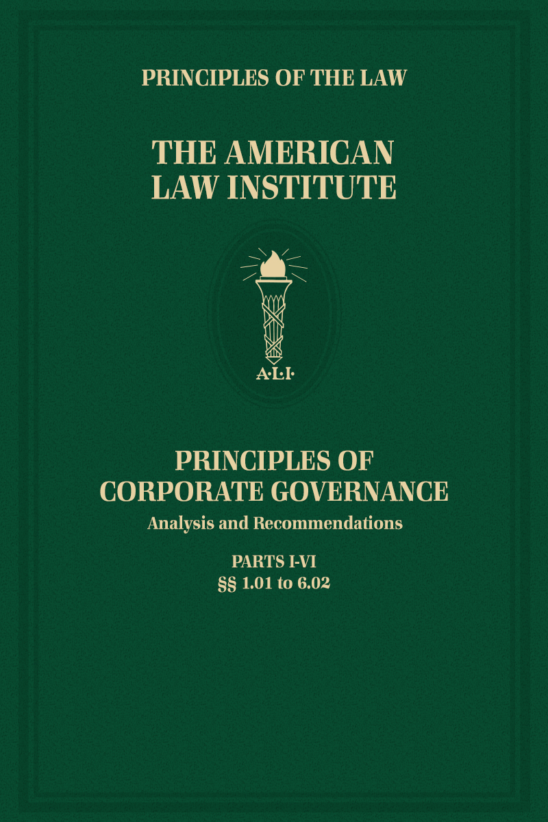Principles of the Law, Corporate Governance: Analysis and Recommendations book cover