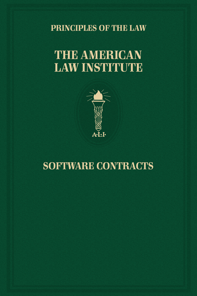 Principles of the Law, Software Contracts book cover
